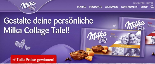 Milka - Persönliche Schokolade Gewinnspiel